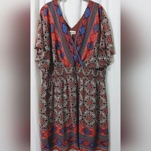 Seventh Avenue short sleeve Midi dress elastic waist Size 22